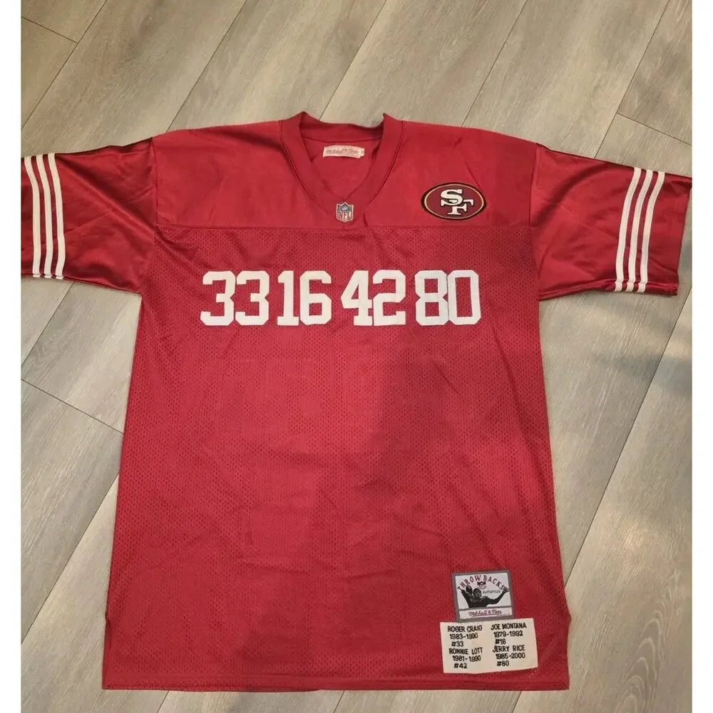 Rare Vintage SF “49ers of the Century” Jersey Jerry Rice Signed Sz 54 NO COA